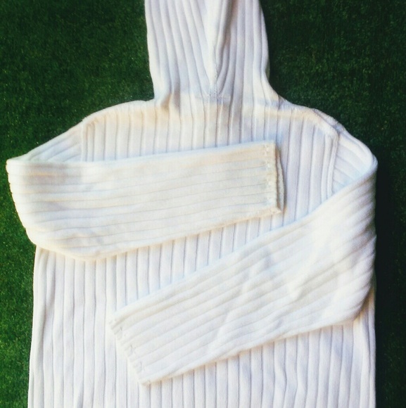 Talbots white hooded sweater - Picture 2 of 3